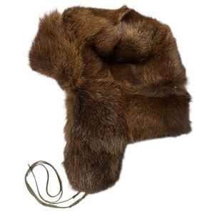 Brown Beaver Fur Aviator Hat